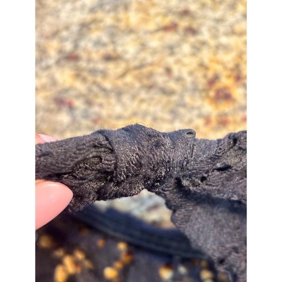 NWT Betsey Johnson Black Lace Cutout Back Fit Flare High Low Dress Size 14 - Picture 11 of 11